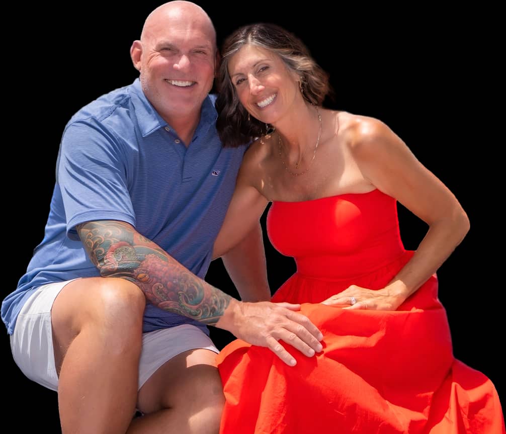 Kelly O’Horo and Patrick O’Horo sitting side by side, smiling.